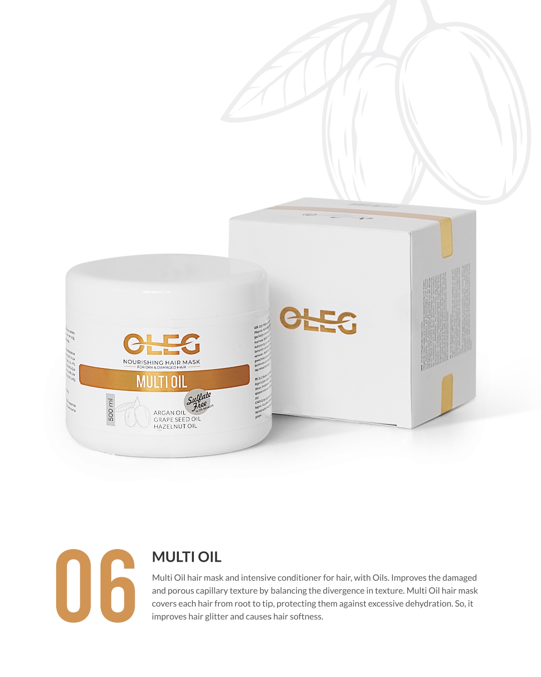 ماسک مواولگ 500m مدل multi oil زرد