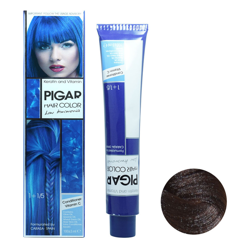 رنگ مو پیگار حجم 100 میلی لیتر شماره g3 قهوه ای طلایی متوسط