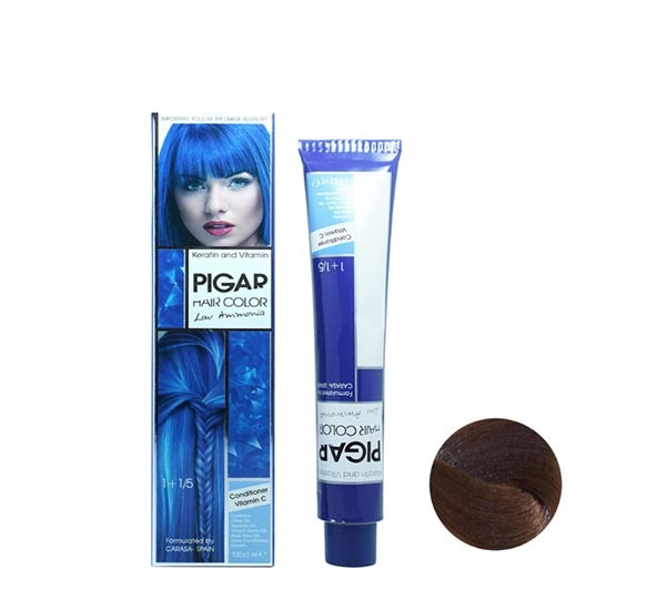 رنگ مو پیگار حجم 100 میلی لیتر شماره w2 3.77 قهوه ای شکلاتی تیره