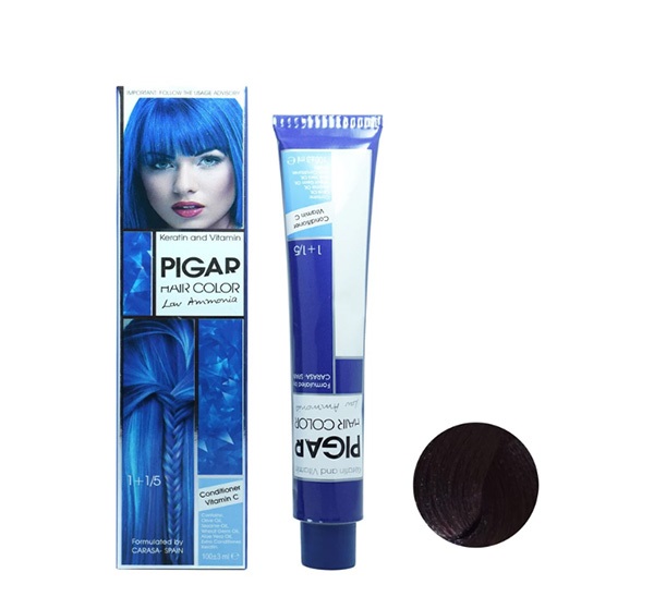 رنگ مو پیگار حجم 100 میلی لیتر شماره v2 بادمجانی