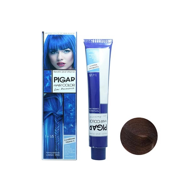 رنگ مو پیگار حجم 100 میلی لیتر شماره t7 8.76 تنباکویی روشن