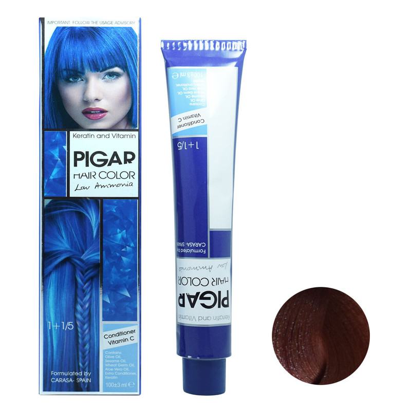 رنگ مو پیگار حجم 100 میلی لیتر شماره k4 قهوه ای مسی روشن