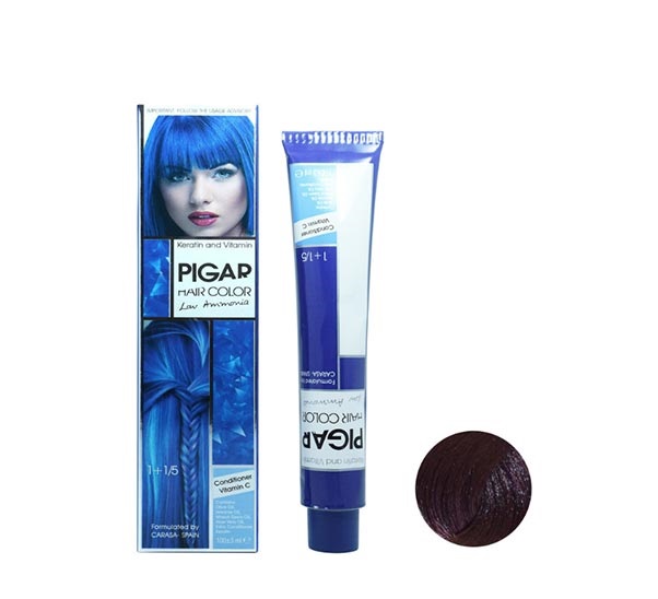 رنگ مو پیگار حجم 100 میلی لیتر شماره v5 شرابی متوسط