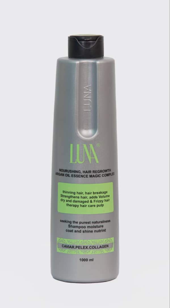 شامپو 1000 میل سبز لونا ضد ریزش و تقویت کننده ریشه مناسب انواع مو